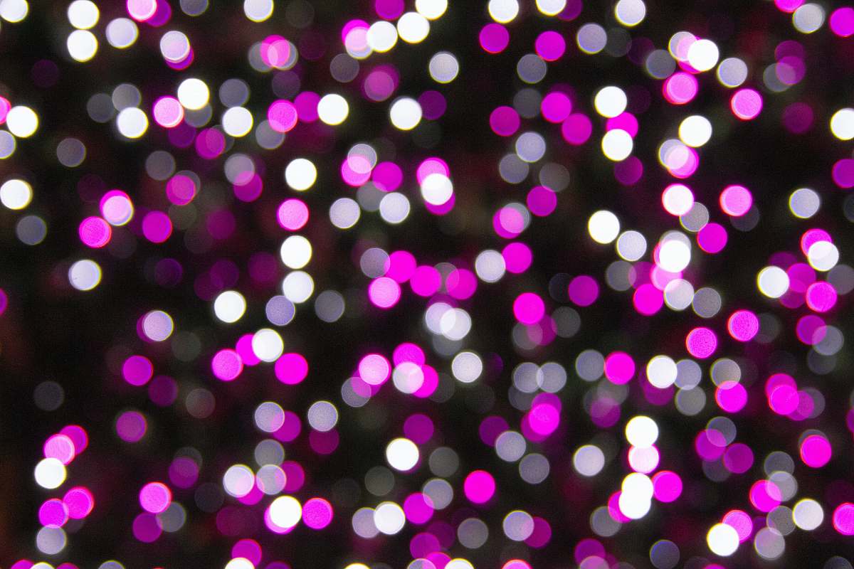polka dot white and purple bokeh lights purple